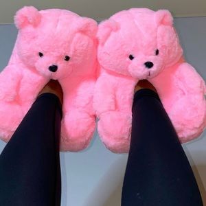 Teddy bear slippers